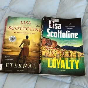 Lot of 2 LARGE PRINT novels by Lisa Scottoline- Loyalty and Eternal